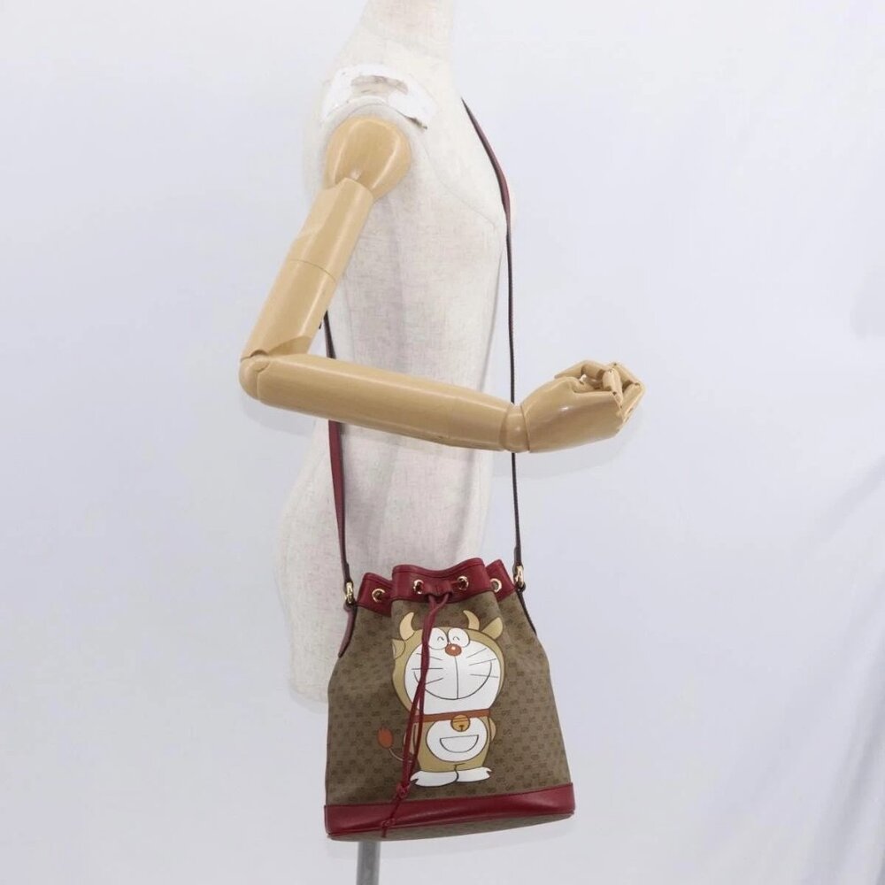GUCCI Micro GG Supreme Doraemon Collaboration Bag PVC 625216 Auth 156657SAM
